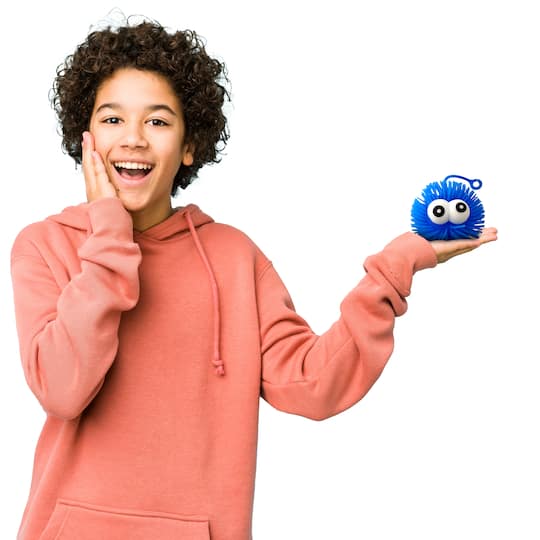 Assorted Light-Up Puffer Ball with Eyes, 1pc.